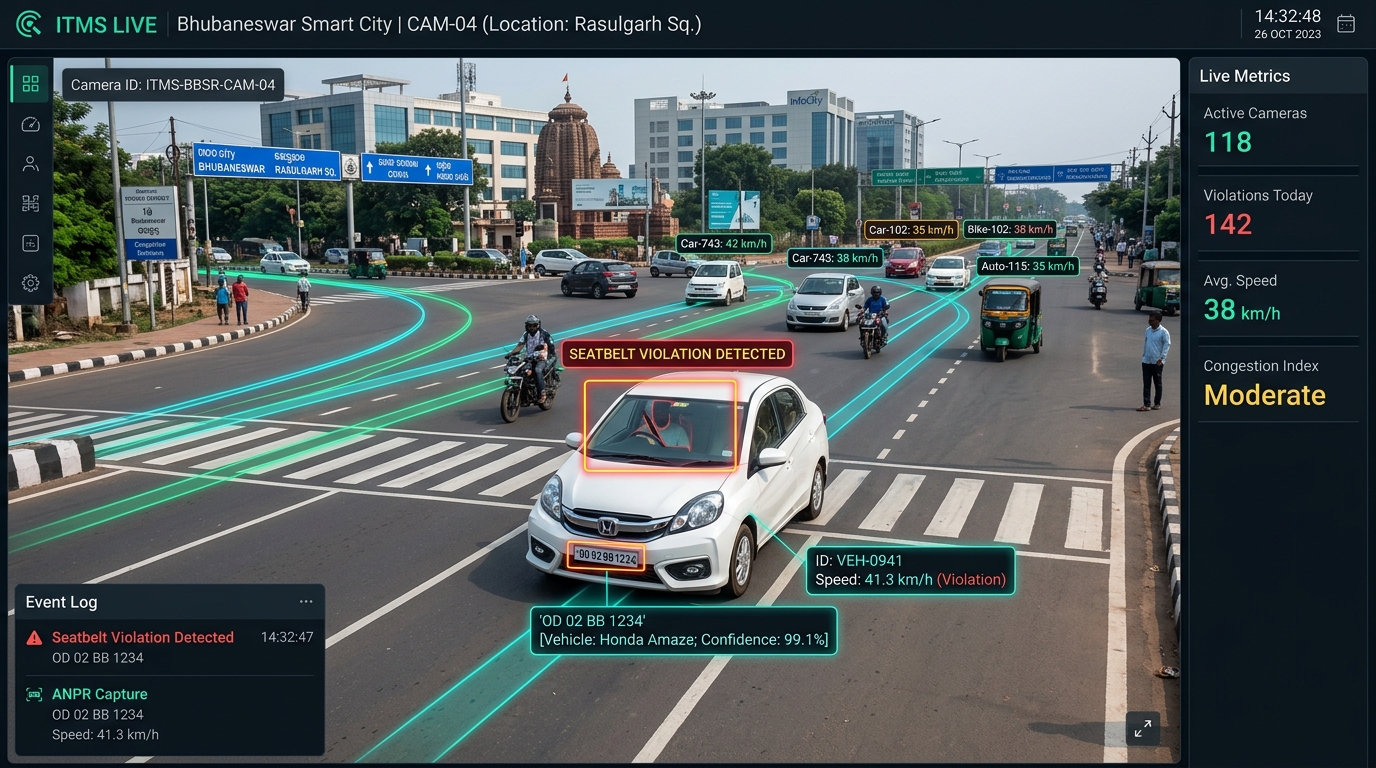 Seatbelt Detection & ITMS Dashboard